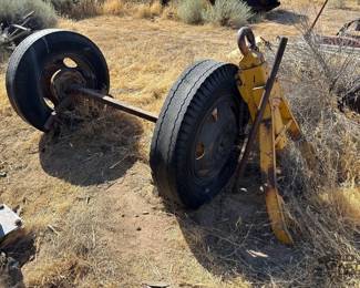 3506 Axle with Leaf Spring and Wheels and Pintail Hitch