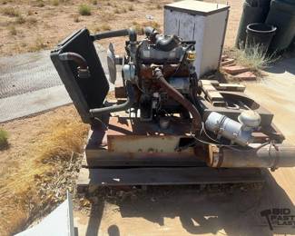 1926 Engine on Steel Frame with Fuel Tank