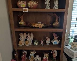Bookcase & Roseville items