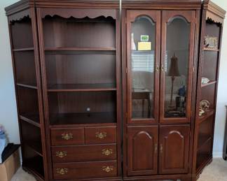 Broyhill shelving & Curio