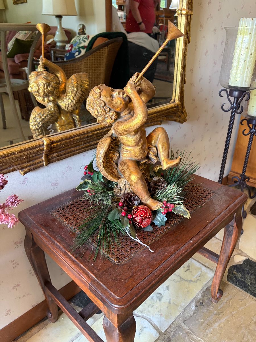 Furniture and Christmas decor