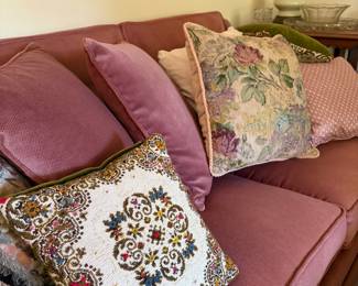 Vintage sofa and pillows