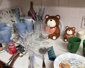 Vintage glasses, kitchenware