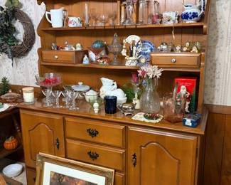 Vintage hutch, vintage buffet, vintage decor