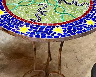 Handcrafted Tile Top Cafe Table