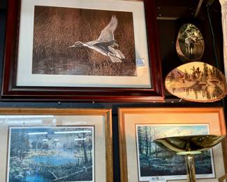 Lot of waterfowl prints/art 