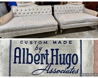 Vintage custom Hugo split sofa