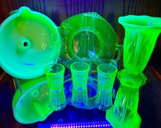 Collection of Uranium Glass 