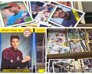 Vintage Baseball and other sports cards including 1992 Front Row Derek Jeter #55 Draft Pick