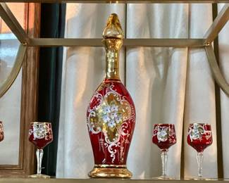 Vintage cordial set 