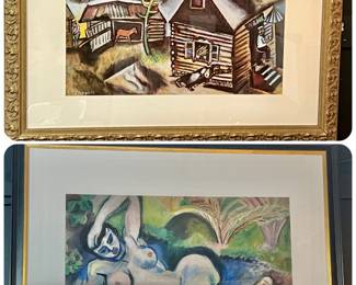 Lot of 2 framed prints