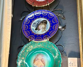 Vintage porcelain decorative plates