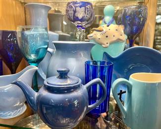 Shades of Blue Pottery & Glassware