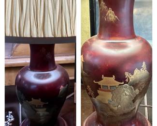 Pair of Asian-inspired vintage lamps 