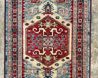 Hand knotted throw rug