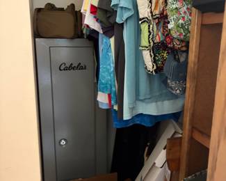 Cabela’s gun safe, men’s clothing