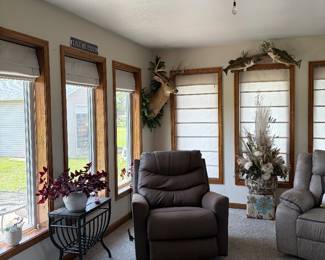 Chocolate brown recliner