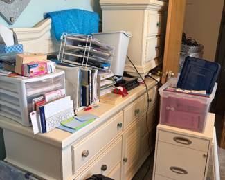 Dresser and bedside table, organization, cubbies, file cabinet