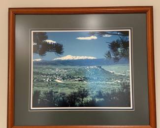 Framed Landscape Photograph of Castle Rock and Pikes Peak by Richard "Dick" Smith