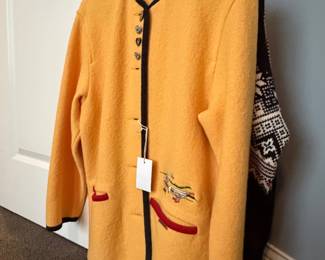 Geiger Austria Boiled Wool Embroidered Jacket with Duck Motif