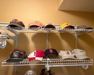 Collection of Vintage Sports and Golf Souvenir Caps