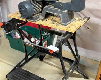 Craftsman 16-Inch Direct Drive Scroll Saw on Black & Decker Workmate 225