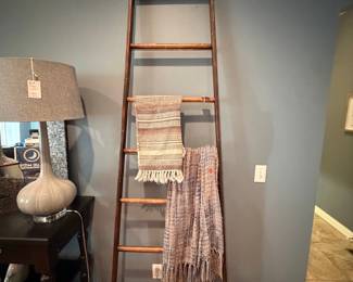 Rustic Wooden Blanket Ladder