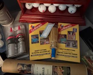 Vintage Golf Memorabilia Lot: Golfsmith Instructional Videos, Shafting Epoxy, and St. Andrews Golf Balls