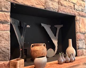 Industrial Style Decorative Metal Letter V