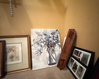 Floral Still Life Canvas Art and Decorative Wood Element