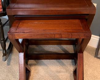 X-Frame Wooden Nesting Tables (Set of 3)