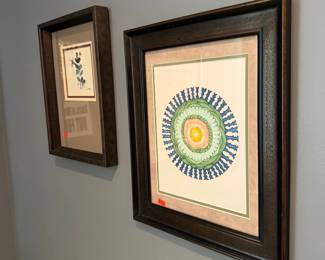 Decorative Mandala-Style Floral Watercolor Art Prints