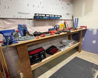 Custom DIY Garage Workbench with Pegboard