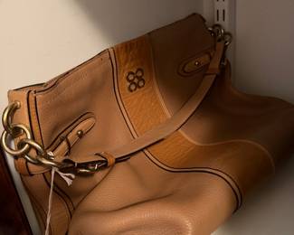Coach Colette Hobo Shoulder Bag Tan Leather