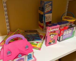 Vintage Dollhouse and Game Assortment