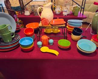 Fiesta Ware!  A lot more than we have pictured!