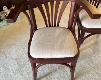 #48 - $200 -Set of two solid rosewood bistrot chairs