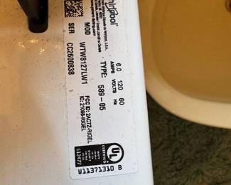 #25 - $300 - Whirpool washer BUY BOTH for $570