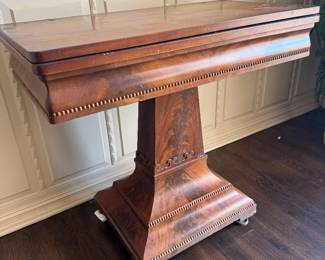 #16 - $240 -Antique American game table/console 34Lx17Dx29H