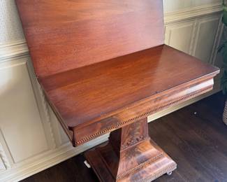 #16 - $240 -Antique American game table/console 34Lx17Dx29H