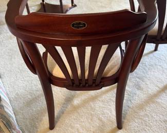 #48 - $200 -Set of two solid wood bistrot chairs