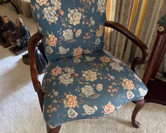#47 - $100 -Pair of floral armchairs