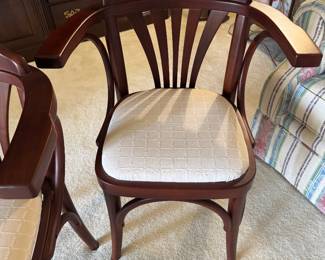 #48 - $200 -Set of two solid rosewood bistrot chairs