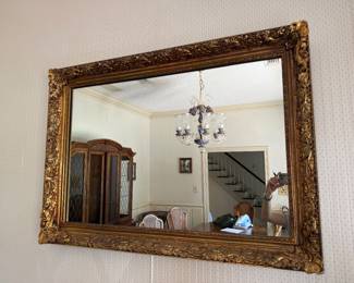 #19 - $80 -Rectangular gold mirror 50x32