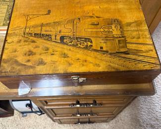 Howard Fogg Santa Fe RR Wooden Box