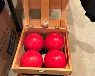 Bocce ball set. Excellent condition.