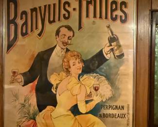 Very large framed original French poster