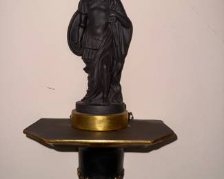 Pair of wall shelves w/ statues