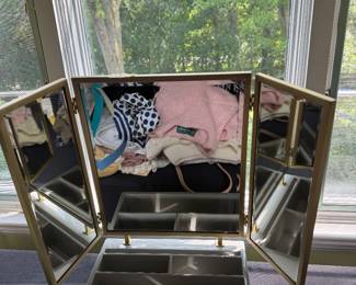 vintage trifold mirror