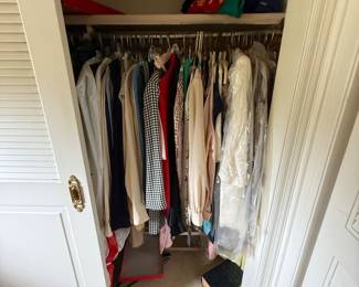 1 of many closets filled with with vintage clothes